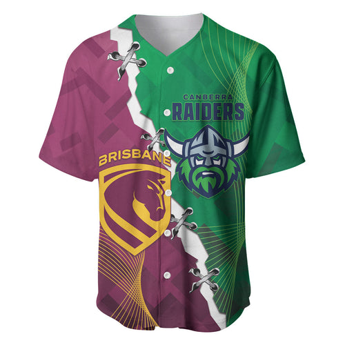 Broncos and Raiders Rugby Custom Baseball Jersey Dynamic Version