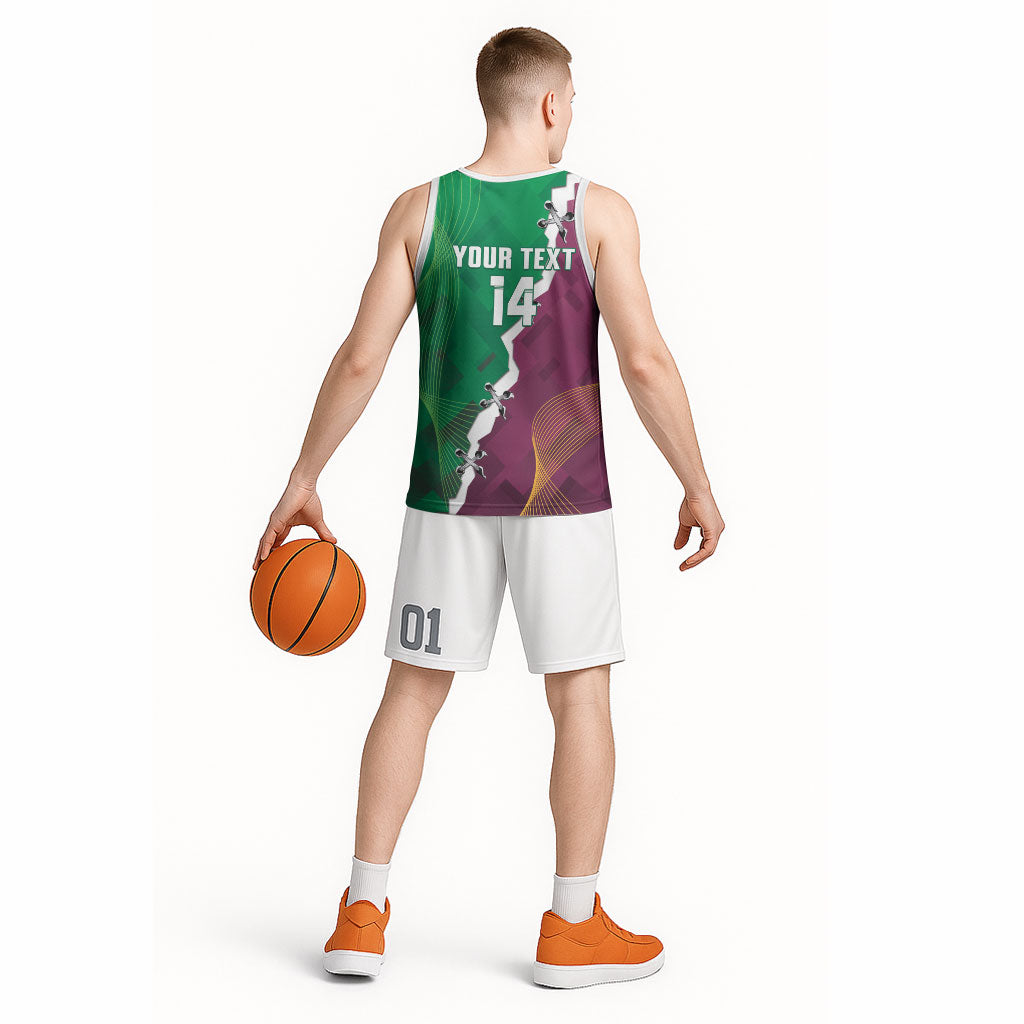 Broncos and Raiders Rugby Custom Basketball Jersey Dynamic Version