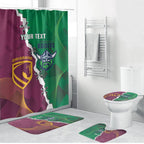 Broncos and Raiders Rugby Custom Bathroom Set Dynamic Version