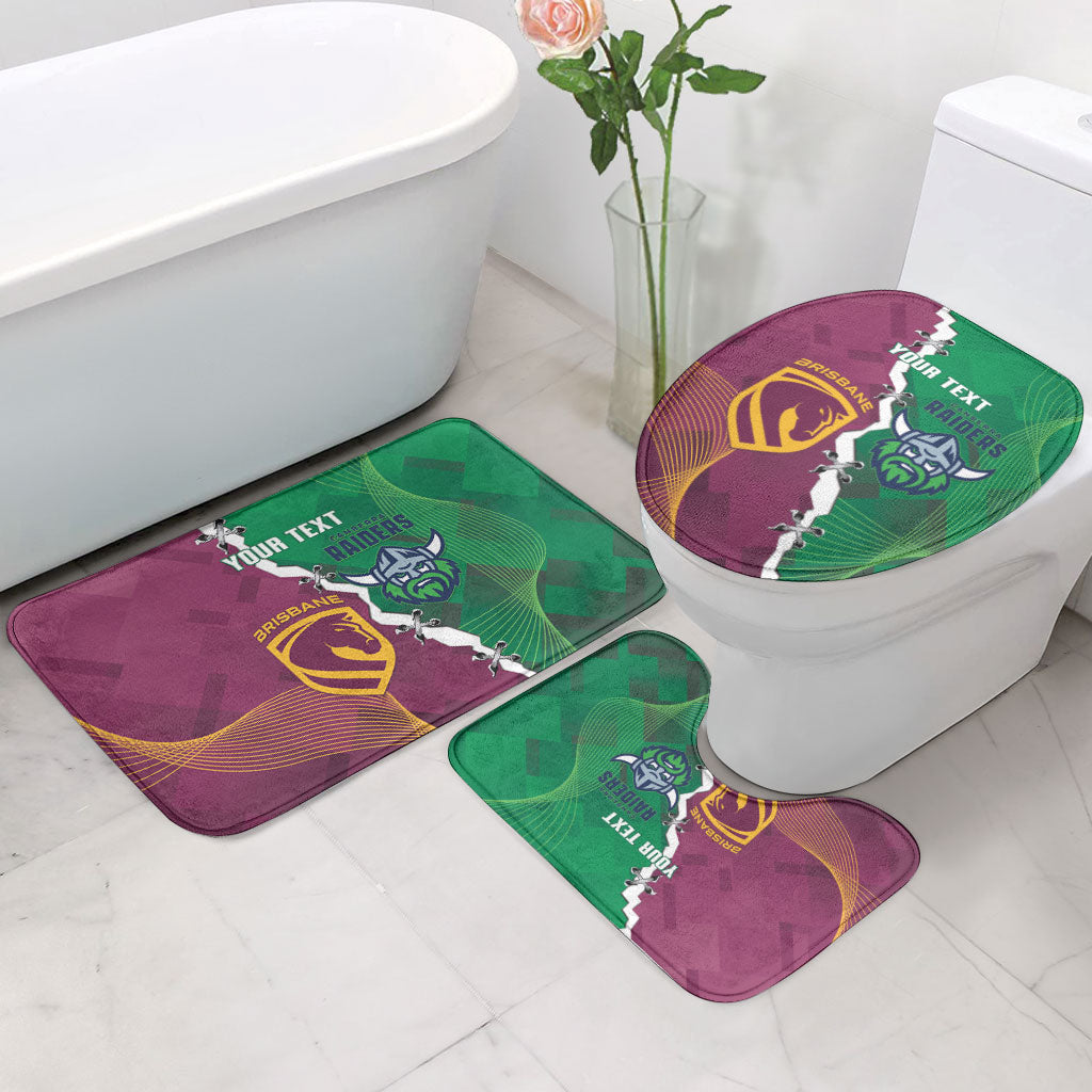 Broncos and Raiders Rugby Custom Bathroom Set Dynamic Version