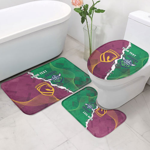 Broncos and Raiders Rugby Custom Bathroom Set Dynamic Version