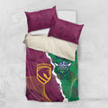 Broncos and Raiders Rugby Custom Bedding Set Dynamic Version