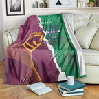 Broncos and Raiders Rugby Custom Blanket Dynamic Version
