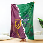 Broncos and Raiders Rugby Custom Blanket Dynamic Version
