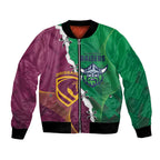 Broncos and Raiders Rugby Custom Bomber Jacket Dynamic Version