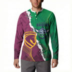 Broncos and Raiders Rugby Custom Button Sweatshirt Dynamic Version
