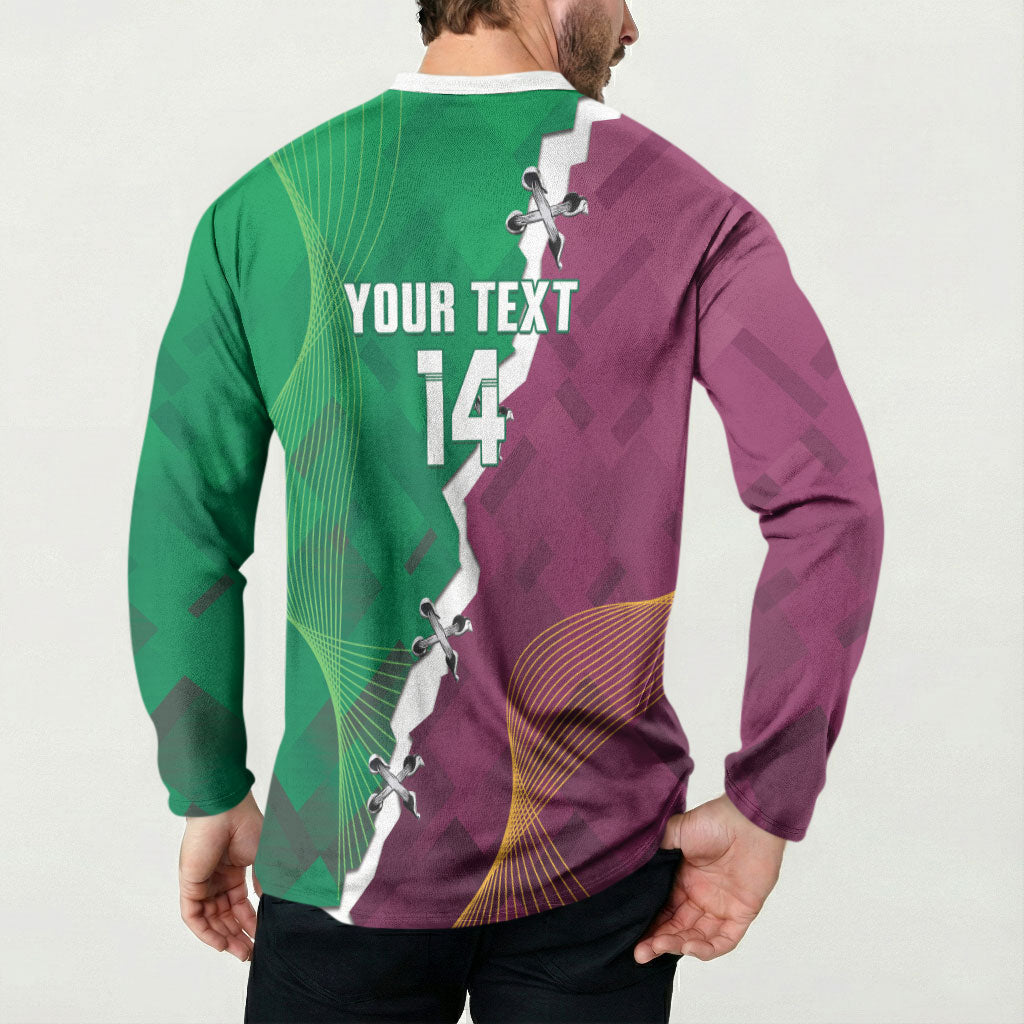 Broncos and Raiders Rugby Custom Button Sweatshirt Dynamic Version