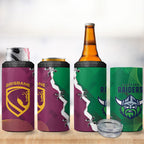 Broncos and Raiders Rugby 4 in 1 Can Cooler Tumbler Dynamic Version