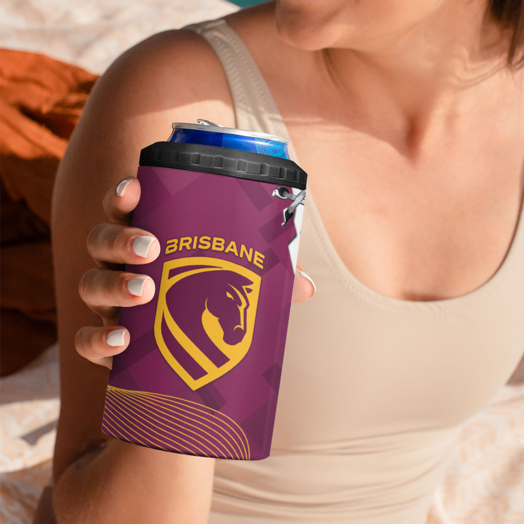 Broncos and Raiders Rugby 4 in 1 Can Cooler Tumbler Dynamic Version