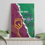 Broncos and Raiders Rugby Custom Canvas Wall Art Dynamic Version