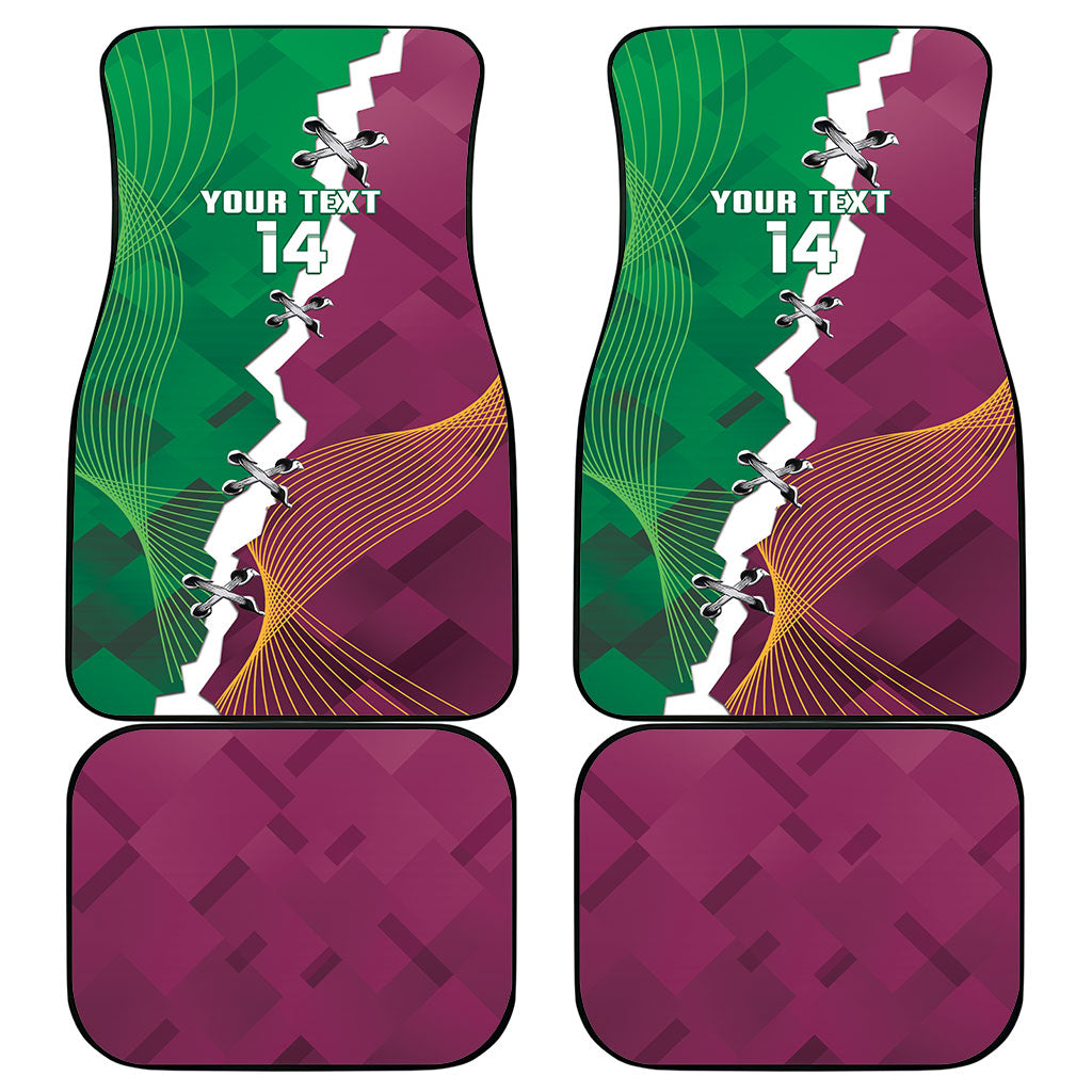 Broncos and Raiders Rugby Custom Car Mats Dynamic Version