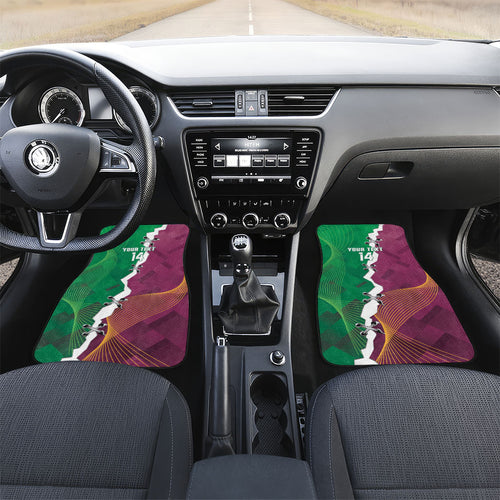 Broncos and Raiders Rugby Custom Car Mats Dynamic Version