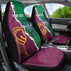 Broncos and Raiders Rugby Custom Car Seat Cover Dynamic Version