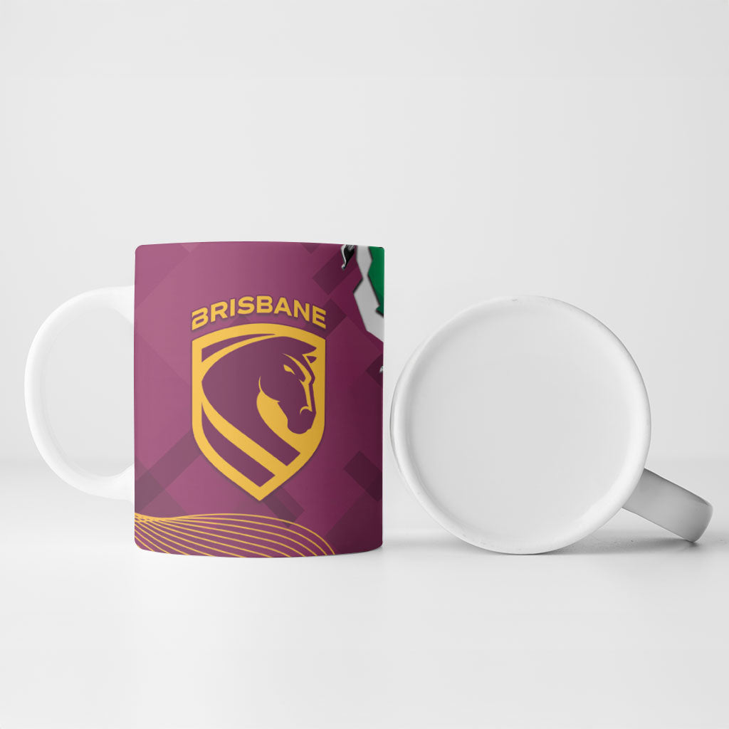 Broncos and Raiders Rugby Ceramic Mug Dynamic Version