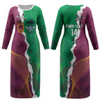 Broncos and Raiders Rugby Custom Couples Matching Long Sleeve Bodycon Dress and Long Sleeve Button Shirt Dynamic Version