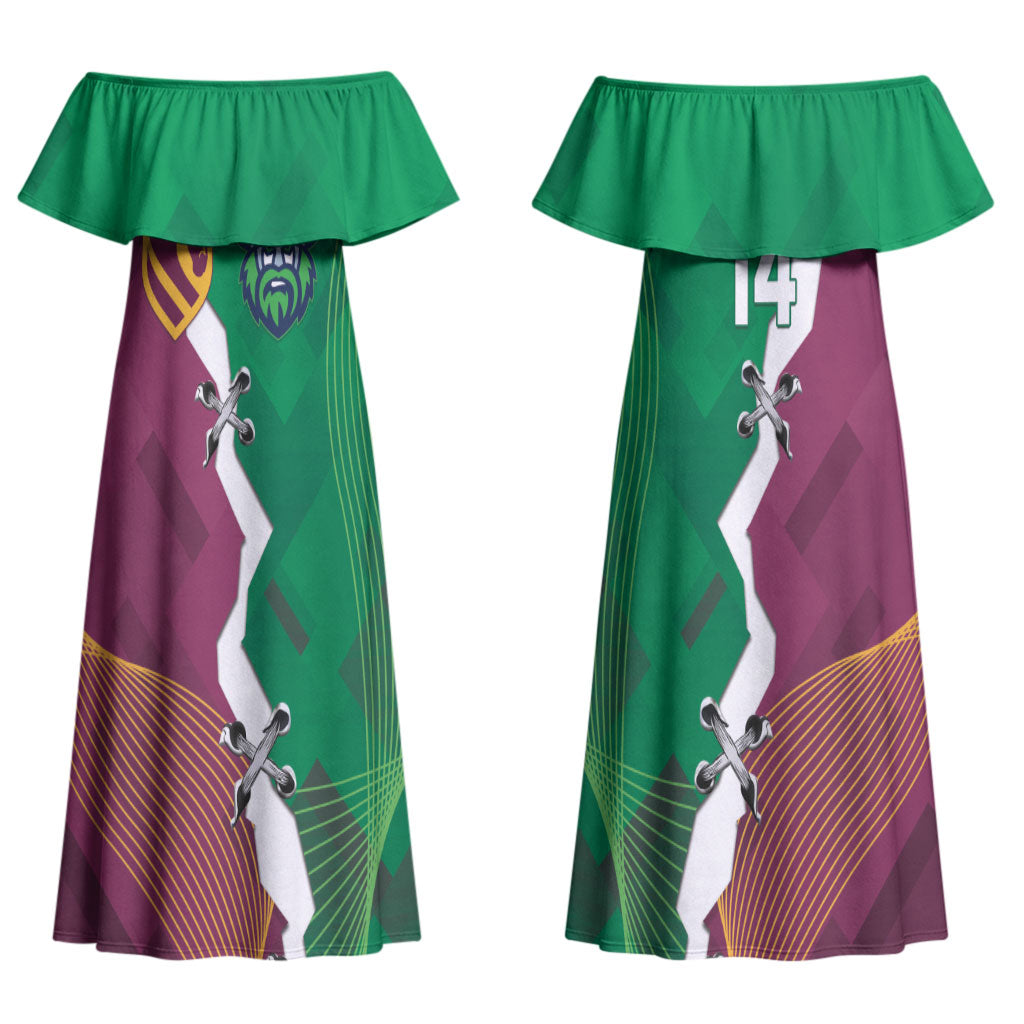 Broncos and Raiders Rugby Custom Couples Matching Off Shoulder Maxi Dress and Hawaiian Shirt Dynamic Version