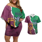 Broncos and Raiders Rugby Custom Couples Matching Off Shoulder Short Dress and Hawaiian Shirt Dynamic Version