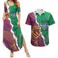 Broncos and Raiders Rugby Custom Couples Matching Summer Maxi Dress and Hawaiian Shirt Dynamic Version
