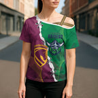 Broncos and Raiders Rugby Custom Cross Shoulder Shirt Dynamic Version