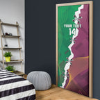 Broncos and Raiders Rugby Custom Door Cover Dynamic Version