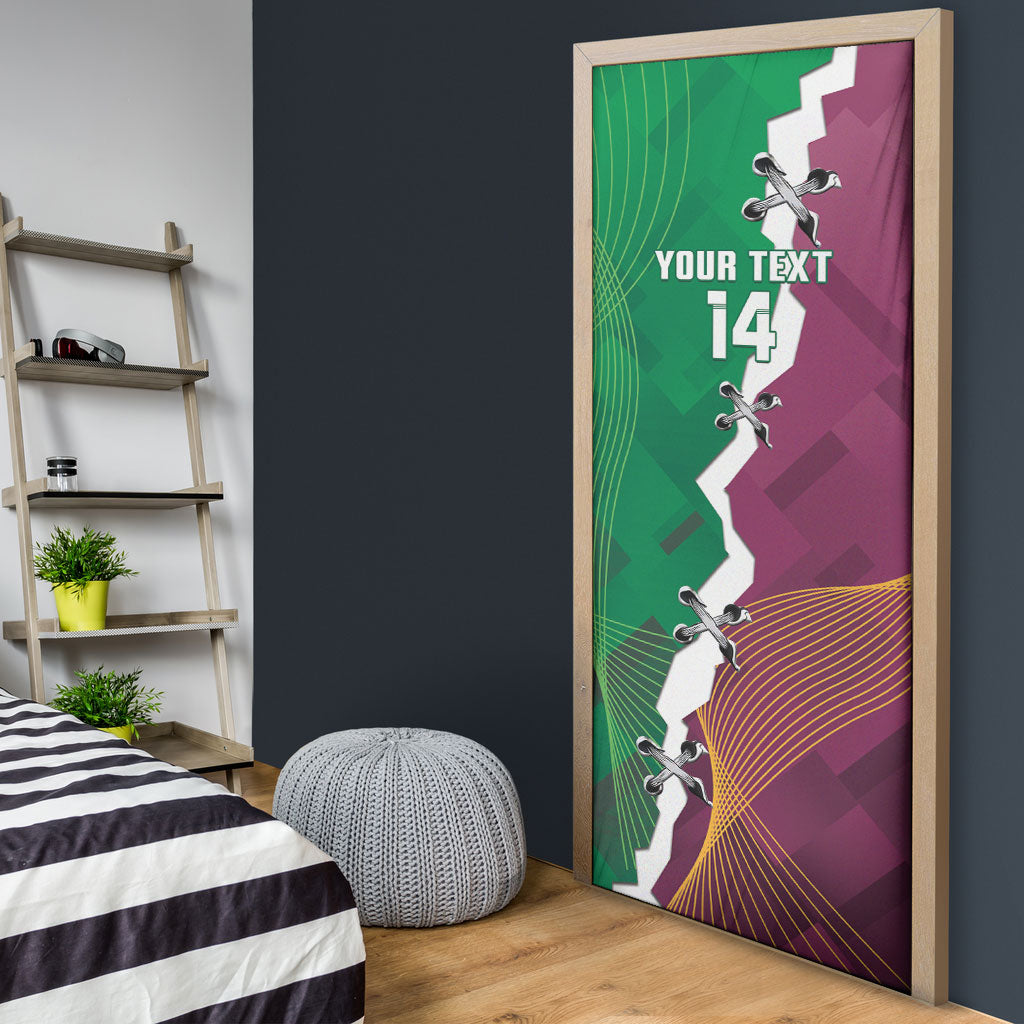 Broncos and Raiders Rugby Custom Door Cover Dynamic Version