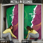 Broncos and Raiders Rugby Custom Door Cover Dynamic Version