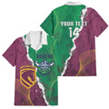 Broncos and Raiders Rugby Custom Family Matching Puletasi and Hawaiian Shirt Dynamic Version