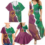 Broncos and Raiders Rugby Custom Family Matching Summer Maxi Dress and Hawaiian Shirt Dynamic Version