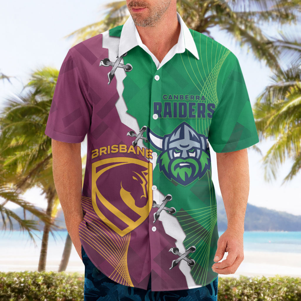 Broncos and Raiders Rugby Custom Hawaiian Shirt Dynamic Version
