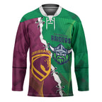 Broncos and Raiders Rugby Custom Hockey Jersey Dynamic Version