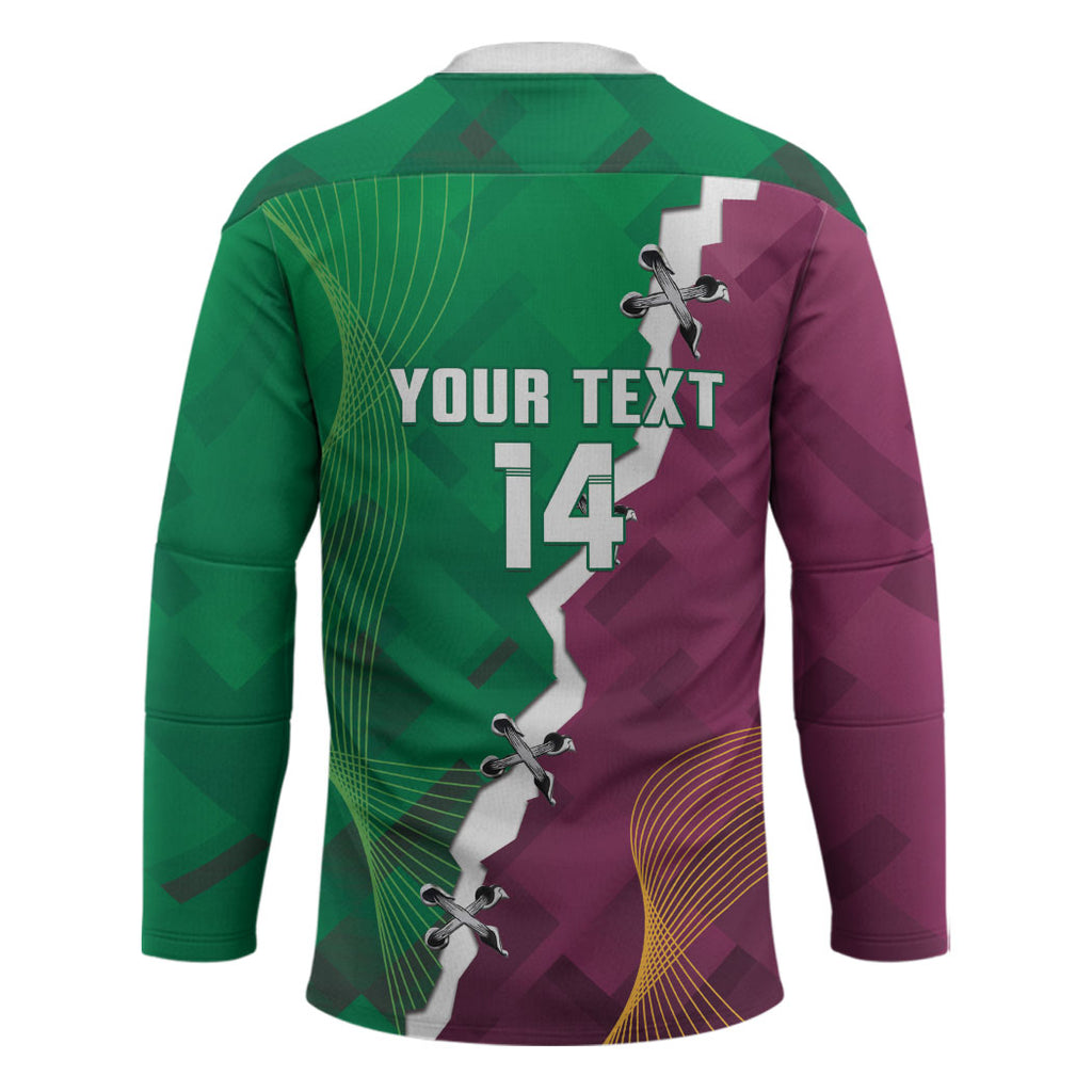 Broncos and Raiders Rugby Custom Hockey Jersey Dynamic Version