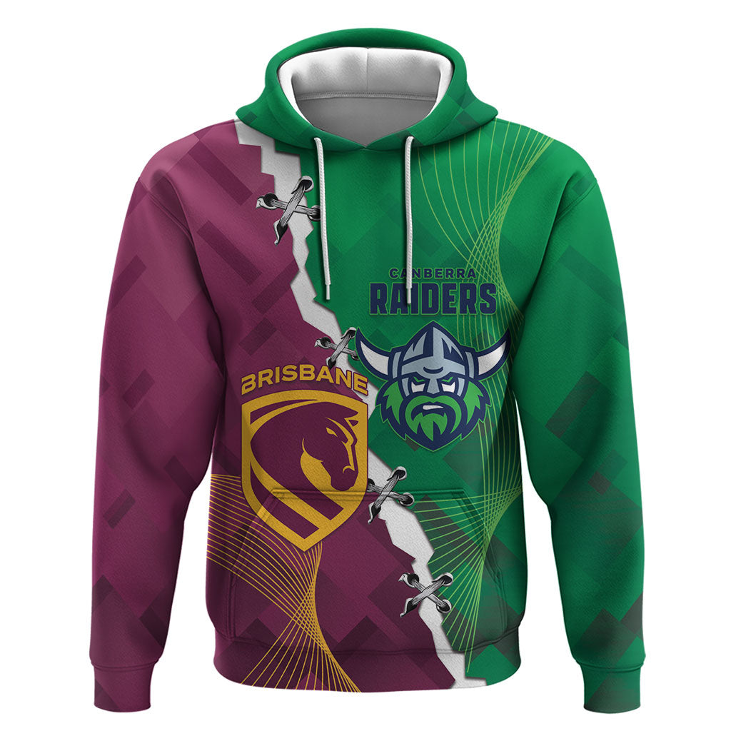 Broncos and Raiders Rugby Custom Hoodie Dynamic Version