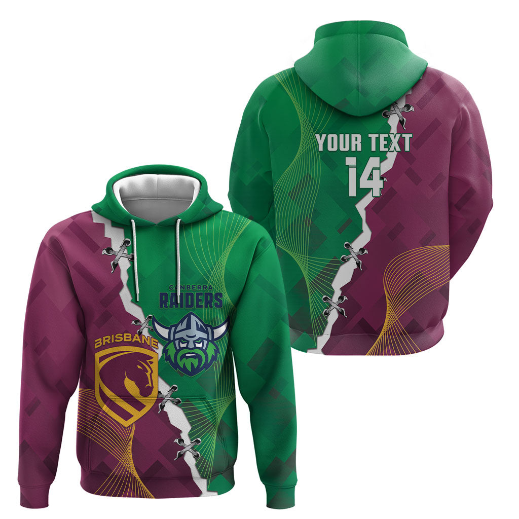 Broncos and Raiders Rugby Custom Hoodie Dynamic Version