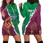 Broncos and Raiders Rugby Custom Hoodie Dress Dynamic Version