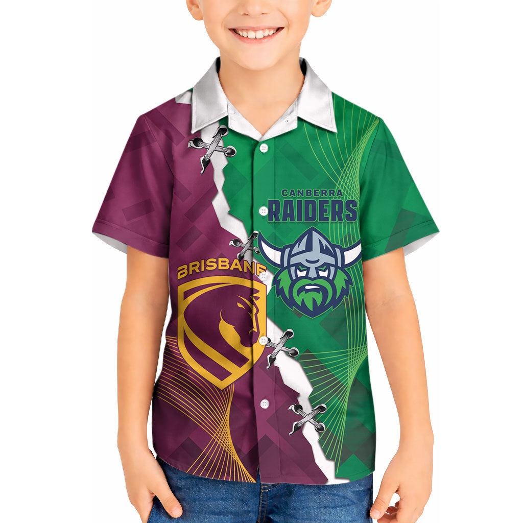 Broncos and Raiders Rugby Custom Kid Hawaiian Shirt Dynamic Version