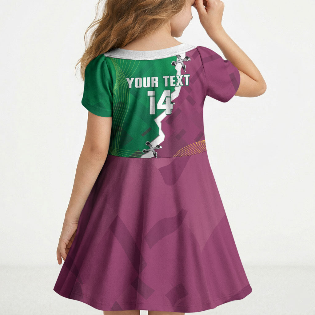 Broncos and Raiders Rugby Custom Kid Short Sleeve Dress Dynamic Version
