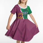 Broncos and Raiders Rugby Custom Kid Short Sleeve Dress Dynamic Version