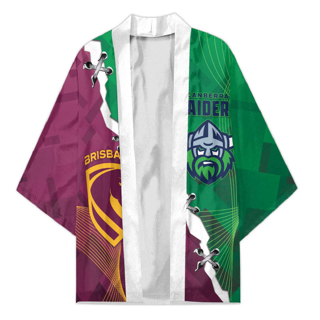 Broncos and Raiders Rugby Custom Kimono Dynamic Version