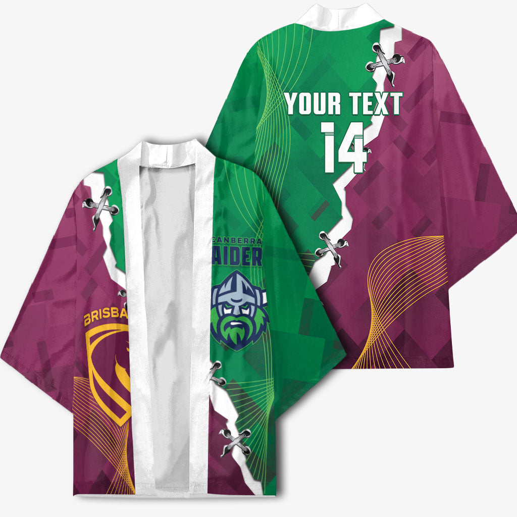Broncos and Raiders Rugby Custom Kimono Dynamic Version