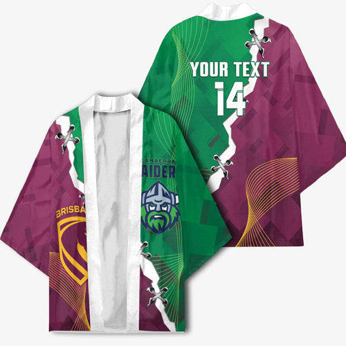 Broncos and Raiders Rugby Custom Kimono Dynamic Version