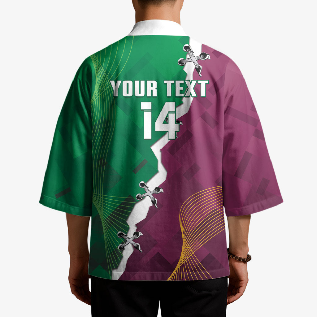 Broncos and Raiders Rugby Custom Kimono Dynamic Version