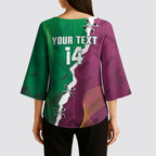 Broncos and Raiders Rugby Custom Kimono Sleeve Blouse Dynamic Version