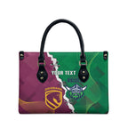 Broncos and Raiders Rugby Custom Leather Bag Dynamic Version