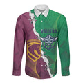 Broncos and Raiders Rugby Custom Long Sleeve Button Shirt Dynamic Version