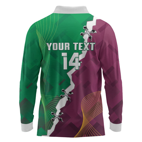 Broncos and Raiders Rugby Custom Long Sleeve Polo Shirt Dynamic Version