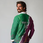 Broncos and Raiders Rugby Custom Long Sleeve Polo Shirt Dynamic Version