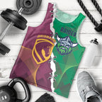 Broncos and Raiders Rugby Custom Men Tank Top Dynamic Version