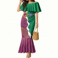 Broncos and Raiders Rugby Custom Mermaid Dress Dynamic Version