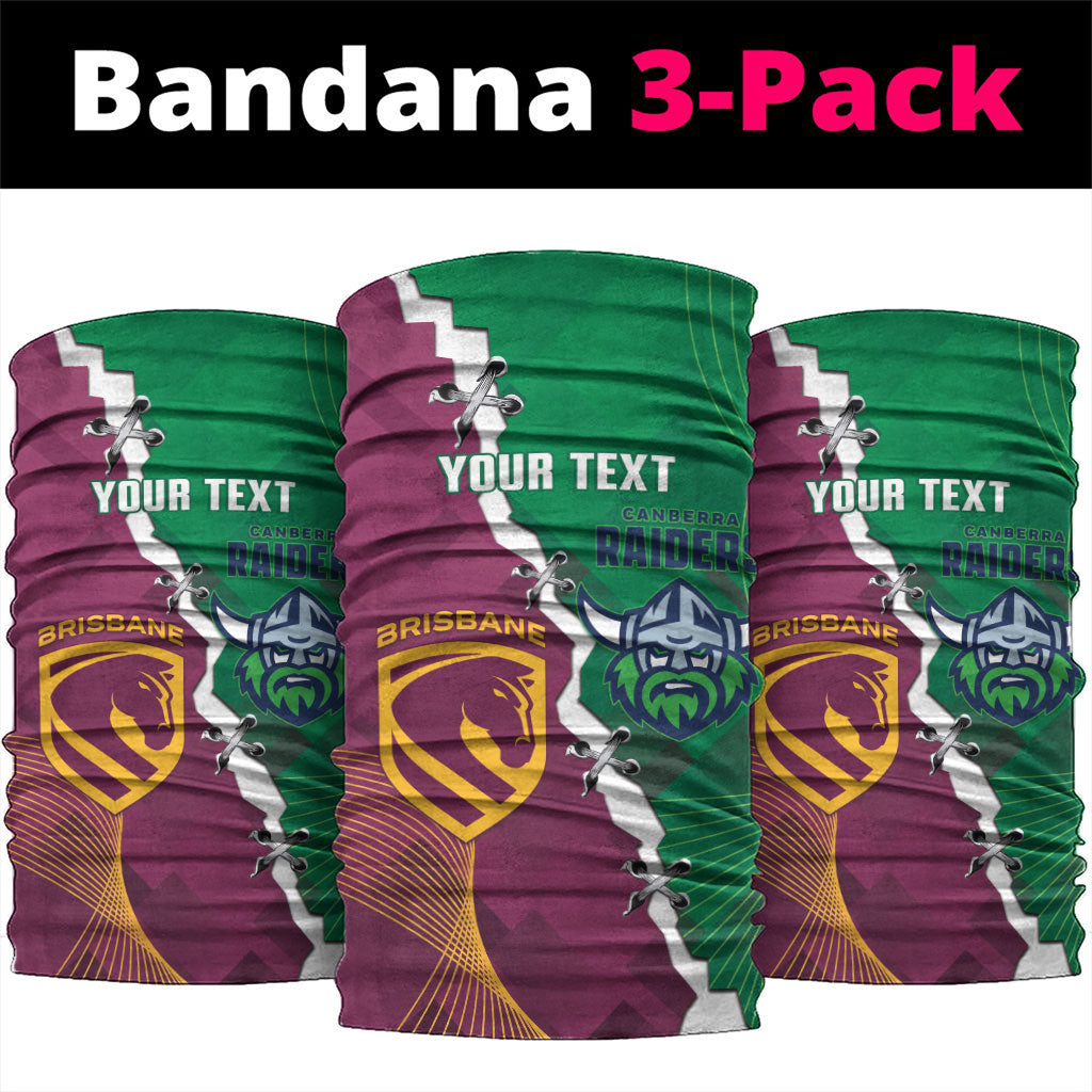 Broncos and Raiders Rugby Custom Neck Gaiter Dynamic Version