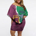 Broncos and Raiders Rugby Custom Off Shoulder Short Dress Dynamic Version